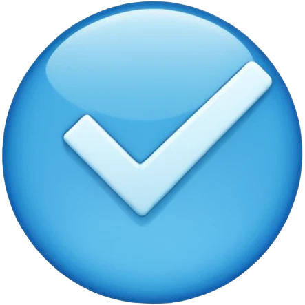 Make me an emoji thats look exactly like the TikTok verified emoji a blue tick emoji