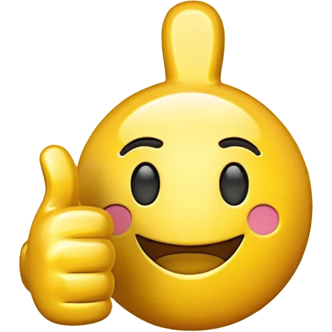 thumbs up emoji, positive and bold emoji