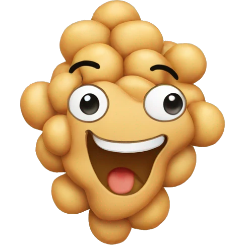 chickpea with face emoji
