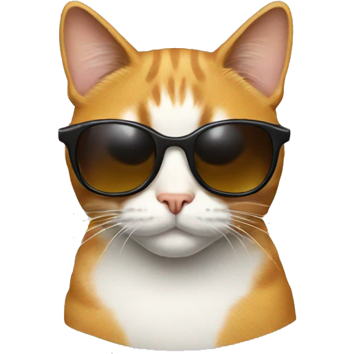 Cat with sunglasses emoji