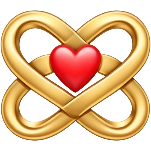 infinity symbol with heart emoji