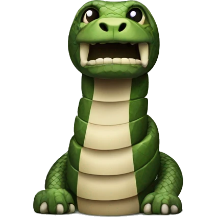 snake with moai emoji