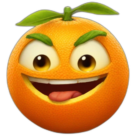 An Annoying Orange emoji