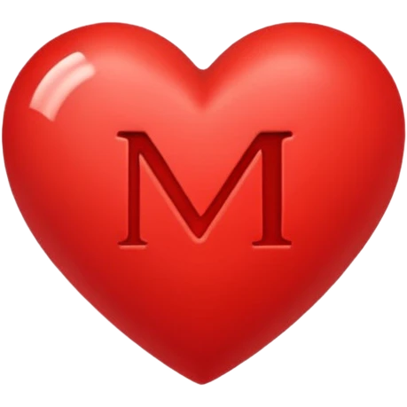 Corazón con la letra m  emoji