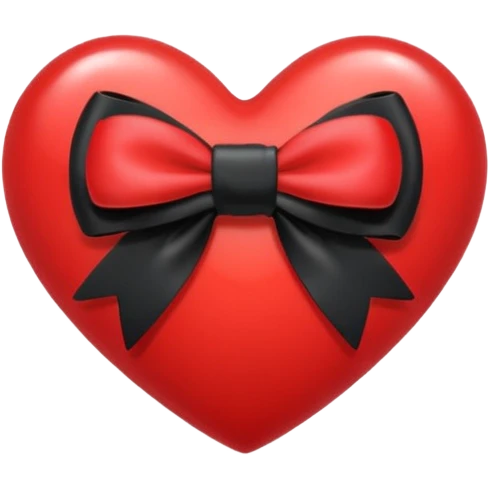 Heart with the black bow  emoji
