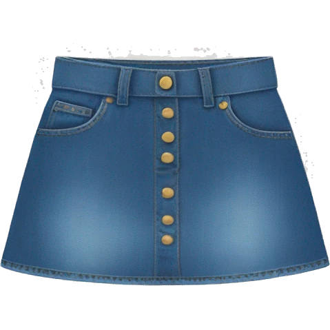 Mini denim skirt by itself no one wearing it emoji