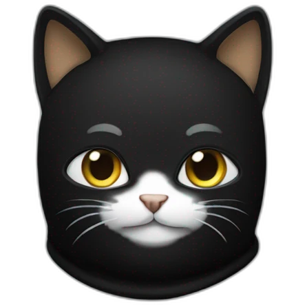 a cat wearing a black balaclava emoji