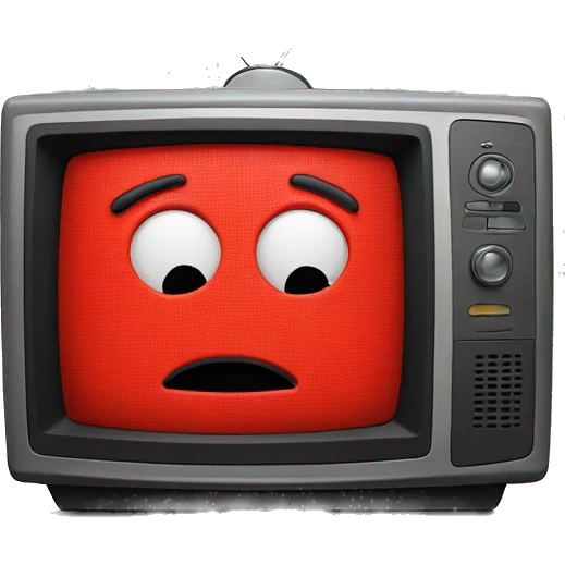 television with redscreen emoji