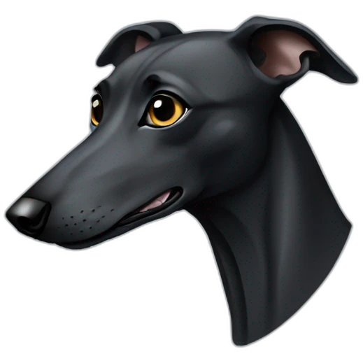 black-greyhound-face emoji