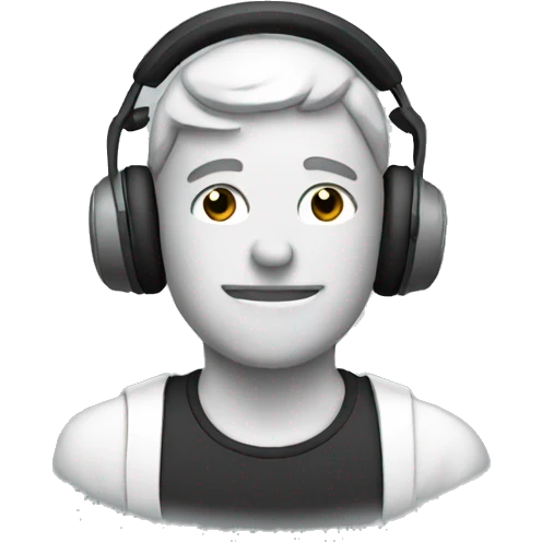 with headphone emoji