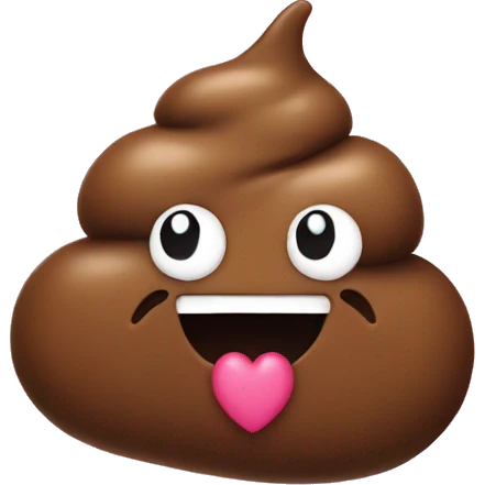 Poop with heart emoji