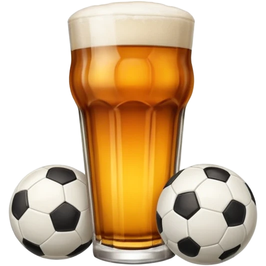 pint and soccer beside emoji