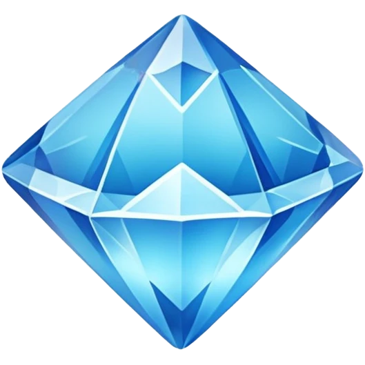 Blue Gem with an Ice Flake Inside emoji