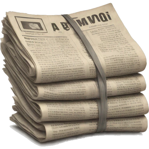 a bundle of newspaper emoji