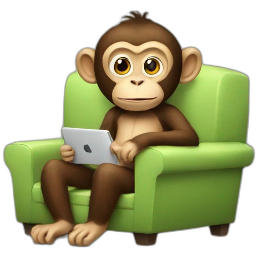 Monkey watching tv emoji