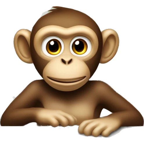 Monkey behind the cash register emoji