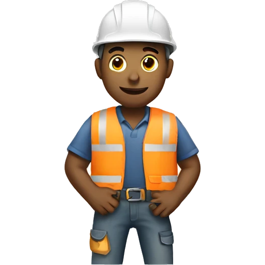 Construction worker working  emoji