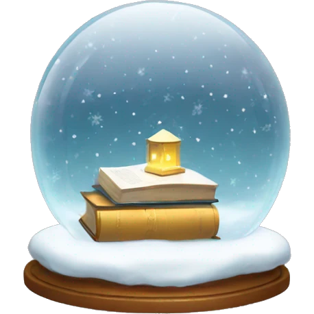 snowglobe with a book inside  emoji