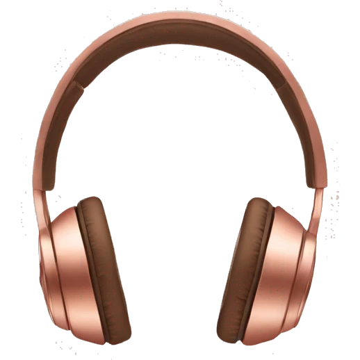 Rose gold beat head phones  emoji