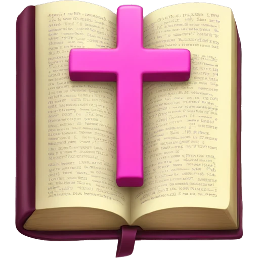 Pink cross bible emoji