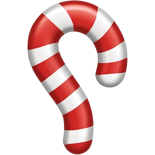 candy cane as a question mark emoji