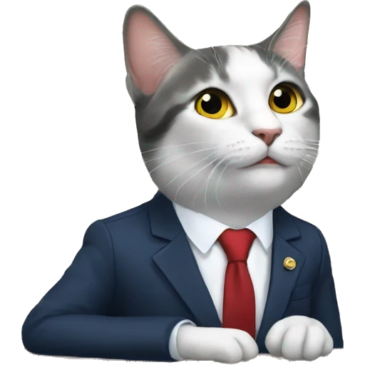 Macron sur le chat emoji