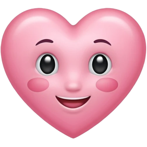Licht roze hart zonder gezicht emoji