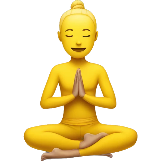 yellow person doing yoga emoji