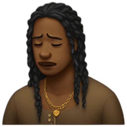 black joconde crying emoji