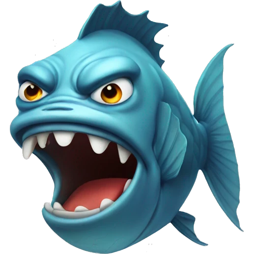 Angry fish emoji