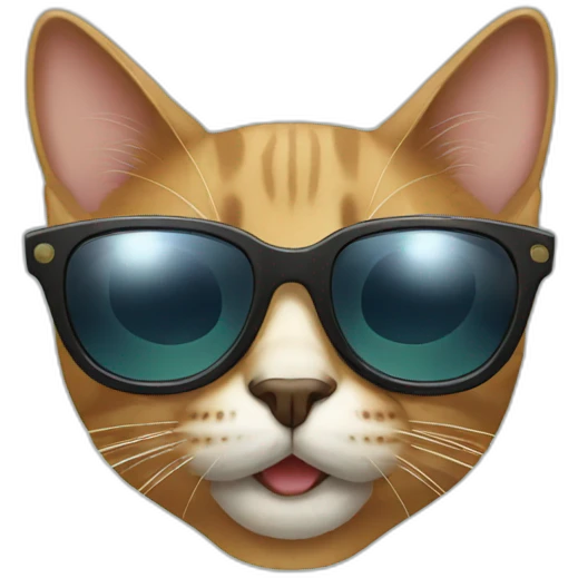 Cat with sunglasses emoji