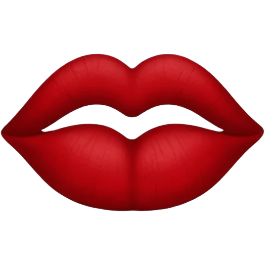 dark red kiss print emoji