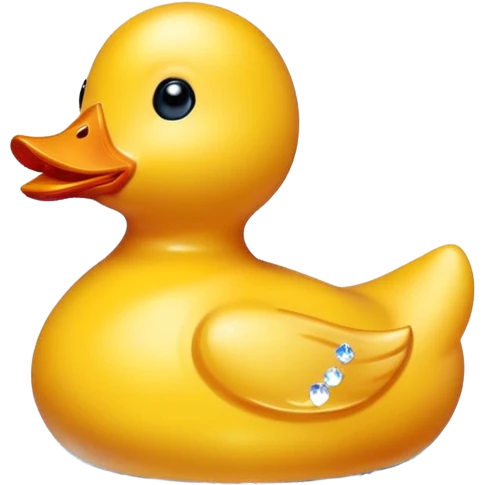 Rubber duck Swarovski Crystal topaz emoji