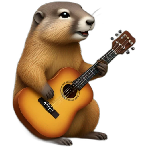 marmot playing guitar emoji