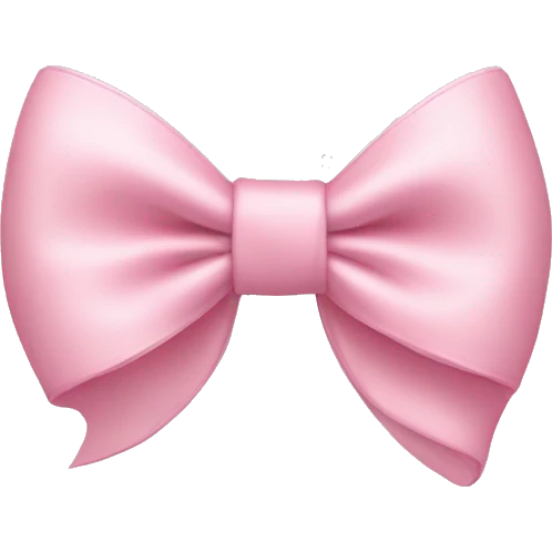 light pink bow on light pink bow emoji