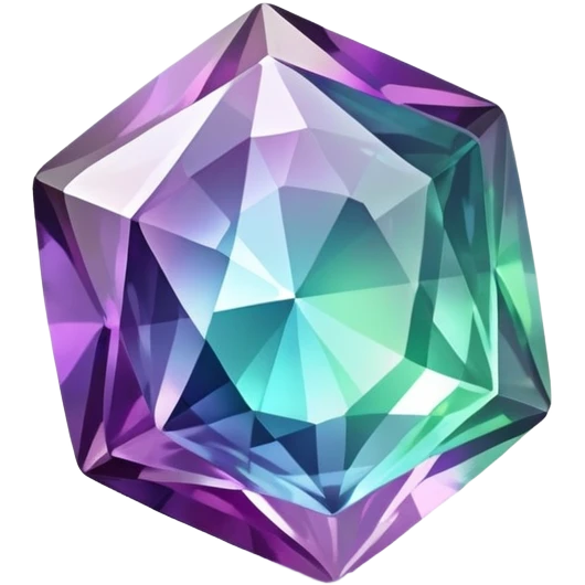 play button made of alexandrite gemstone, shimmering color-shifting effect emoji