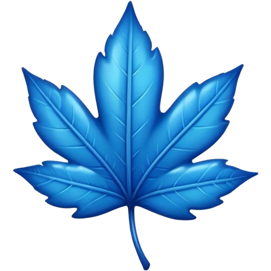 blue leaf emoji