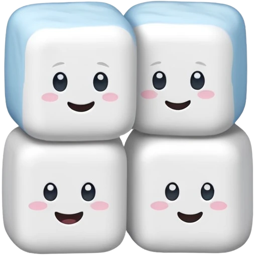 a few marshmallows, simple, clear emoji