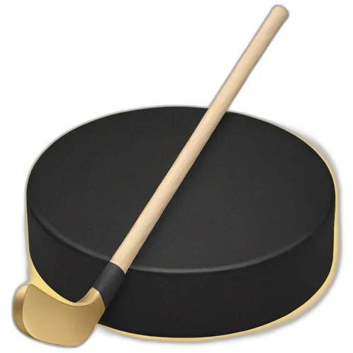 golden hockey puck emoji