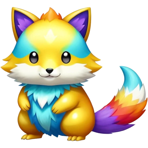 Colorful Shiny FurSona Fakemon Full Body emoji
