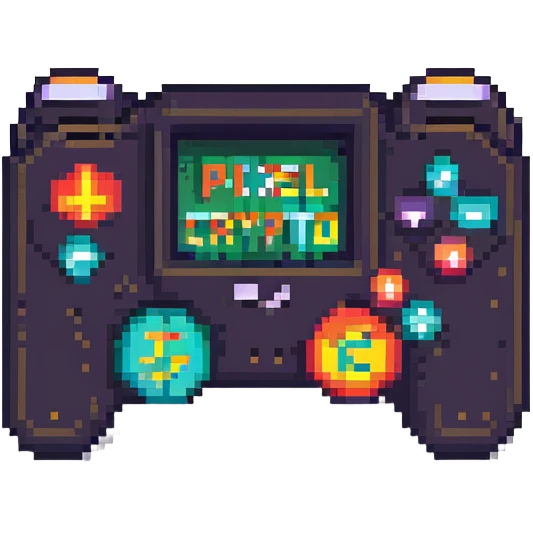 SR CRYPTO text in retro gaming pixel font emoji