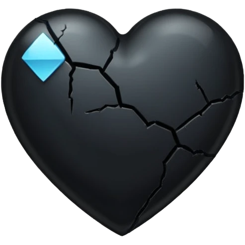 Black heart break emoji