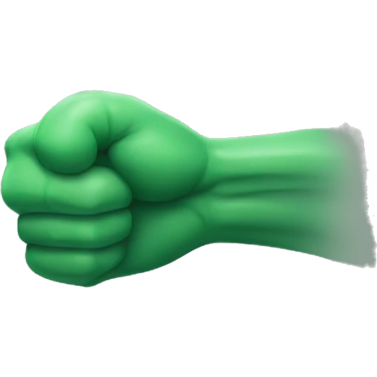 Green arm muscle emoji