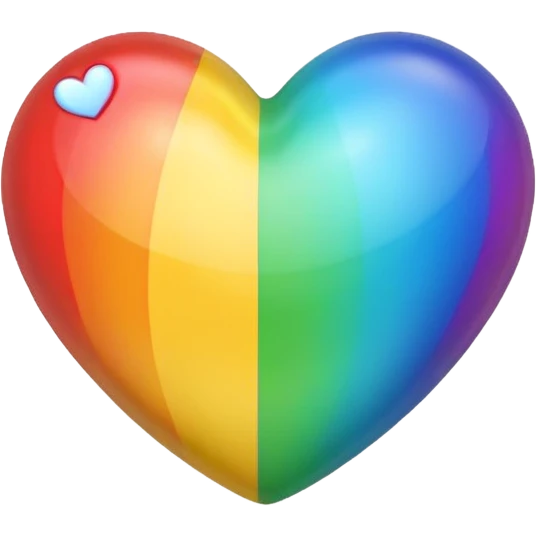 Make a heart into emoji rainbow heart emoji