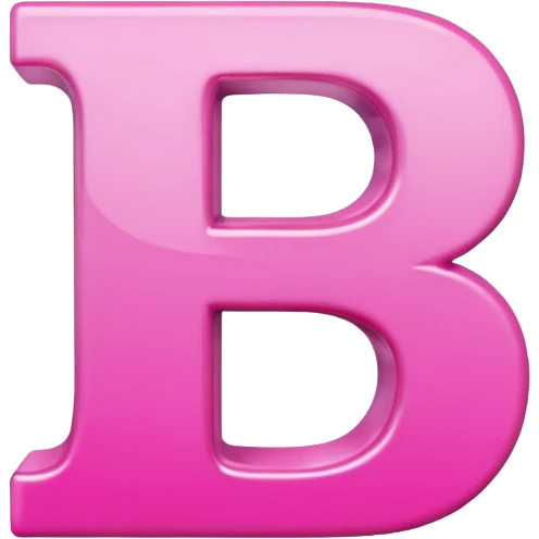 mix color pinks 3d letter p emoji