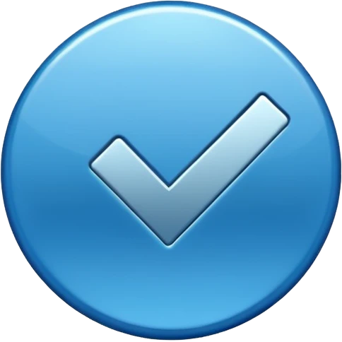 A verified blue check mark badge  emoji