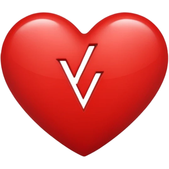 M & v in a heart emoji