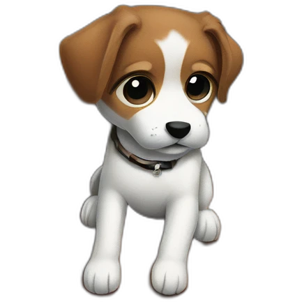 friendly dog and greenery emoji