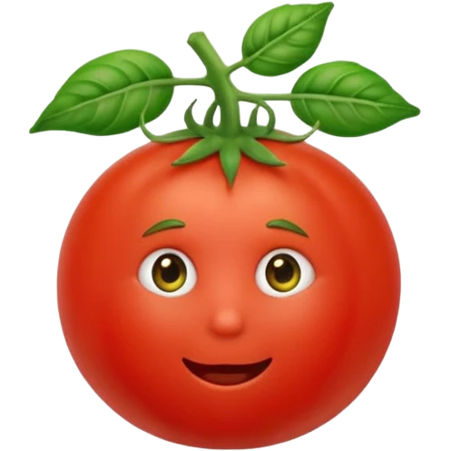 Eine Tomate mit Gesicht welche Arme hat und Beine  emoji