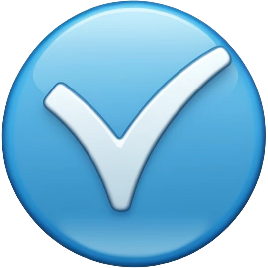 Verification blue tick  emoji